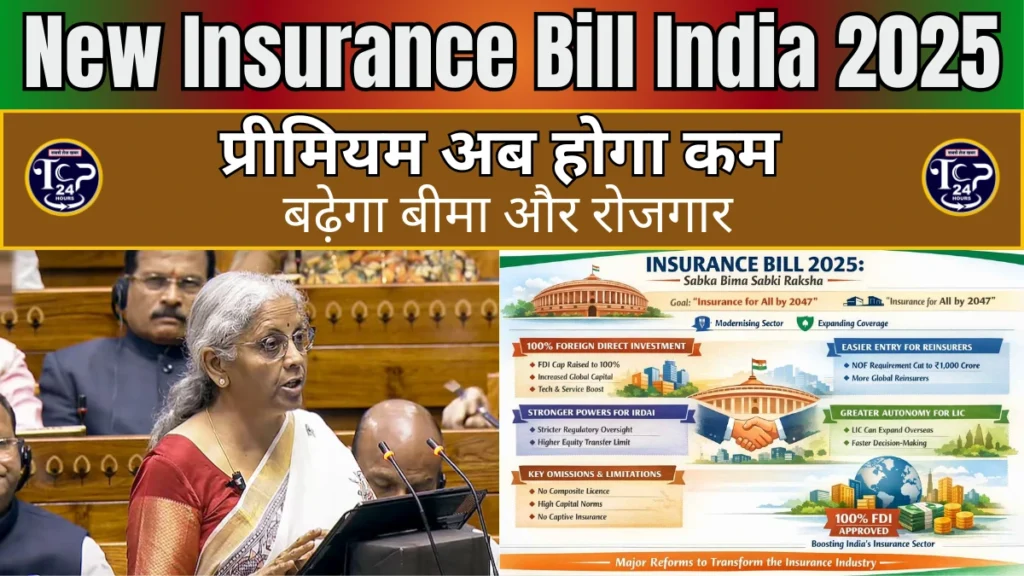 New Insurance Bill India 2025: प्रीमियम अब होगा कम, बढ़ेगा बीमा और रोजगार